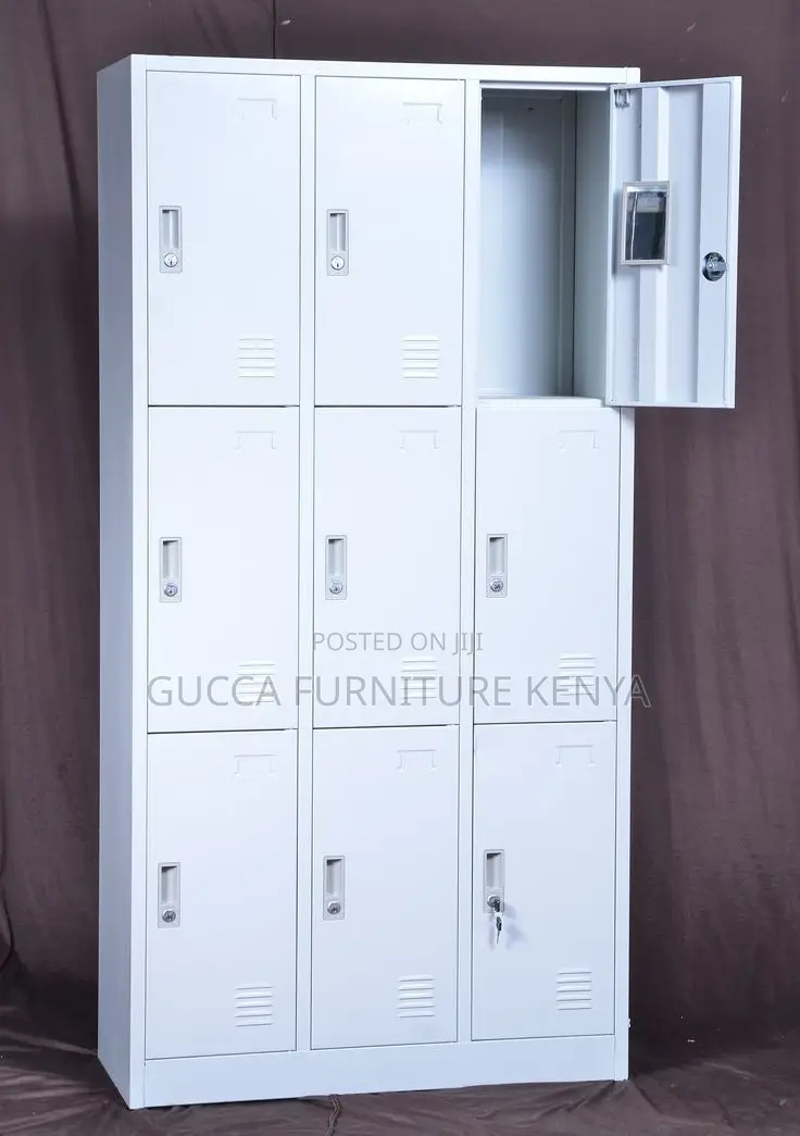 Cabinets:Durable Metal Document 12-Door Locker Cabinet