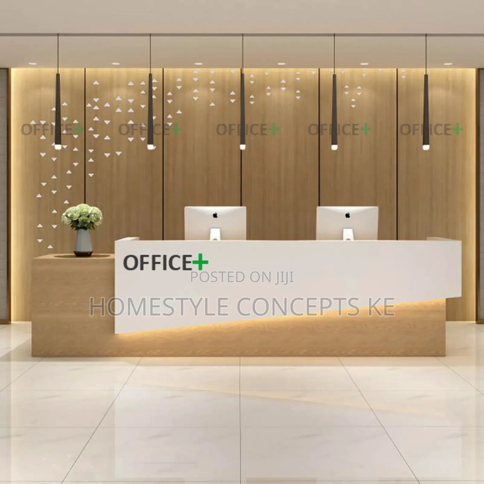 Modern Office Reception Desk Fittings Renovations