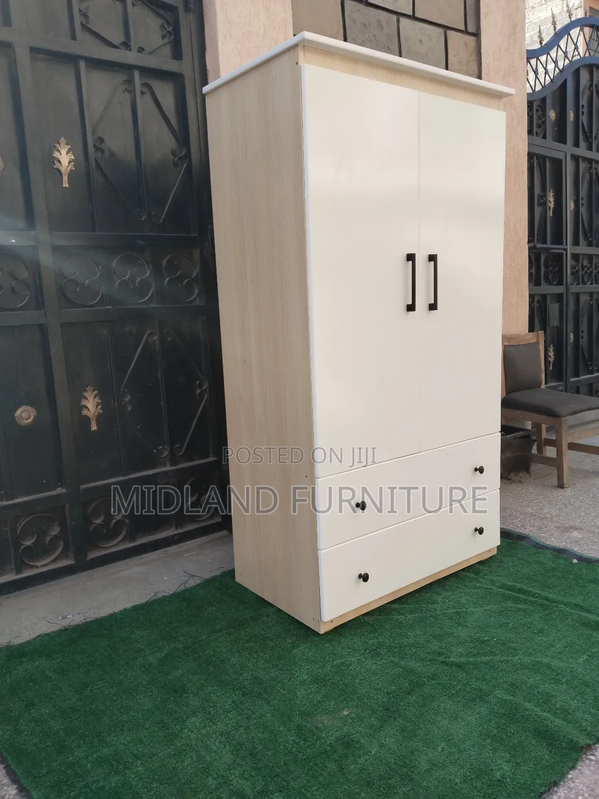2-Door Wardrobe Cupboard With Drawers