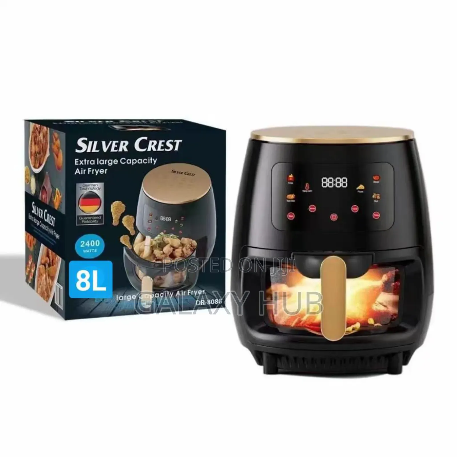 Glass Oven Silver Crest Air Fryer 8 Litres