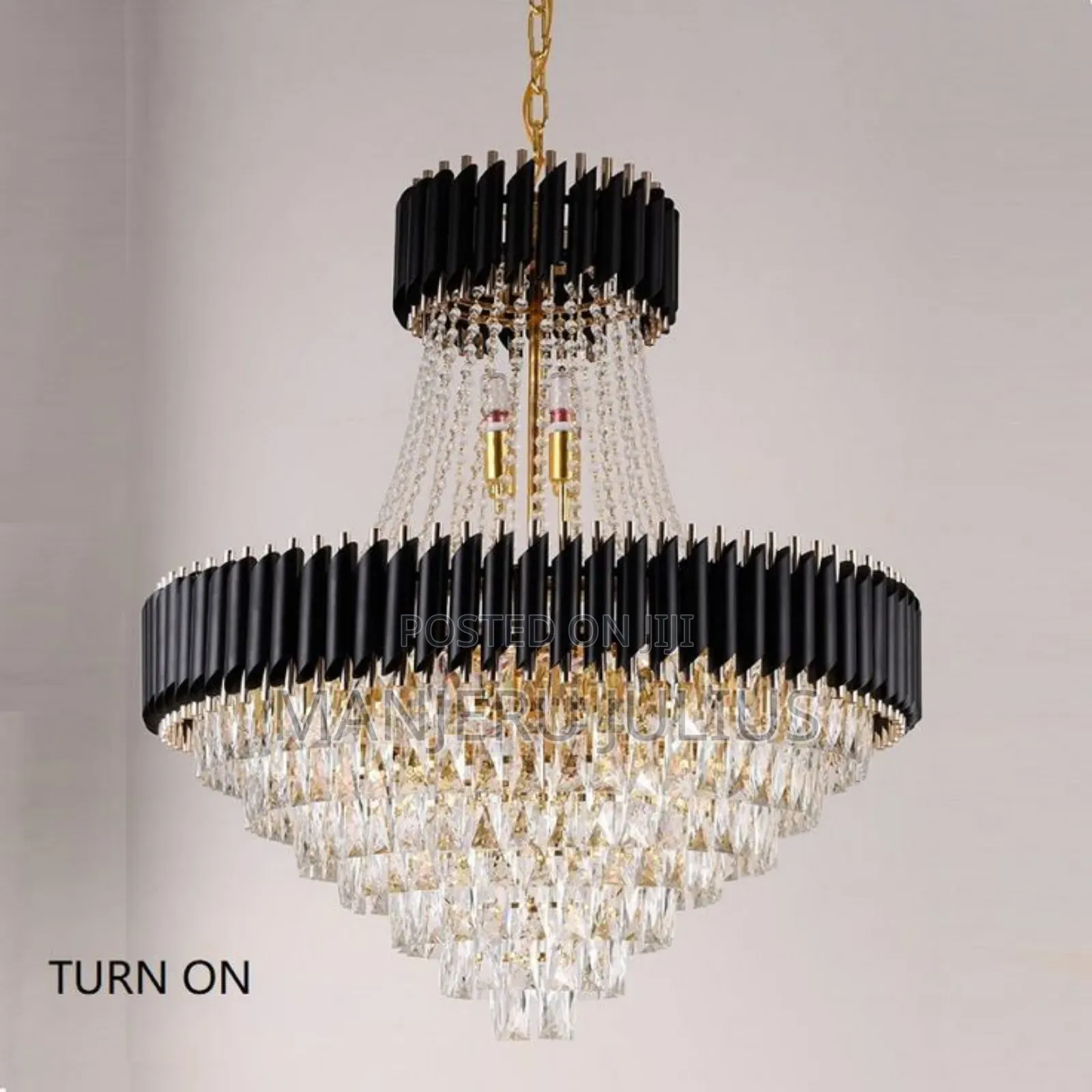 Modern Large Crystal Chandelier