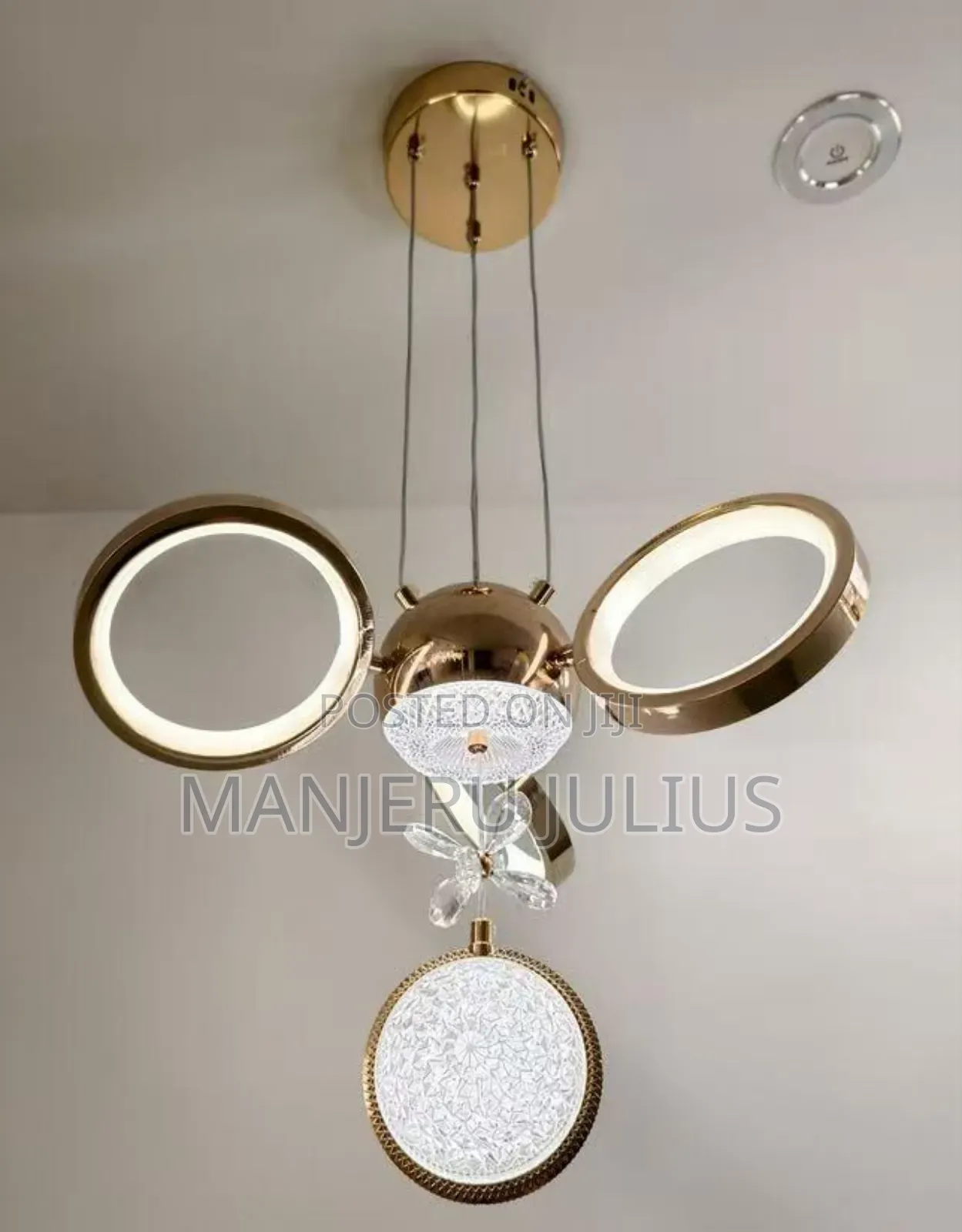 Led 3 Ringed Chandelier Light