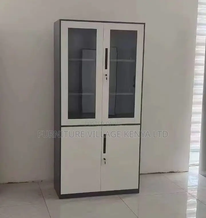 Cabinets: Office 2-Door Metal File Cabinet With Narrow Edge