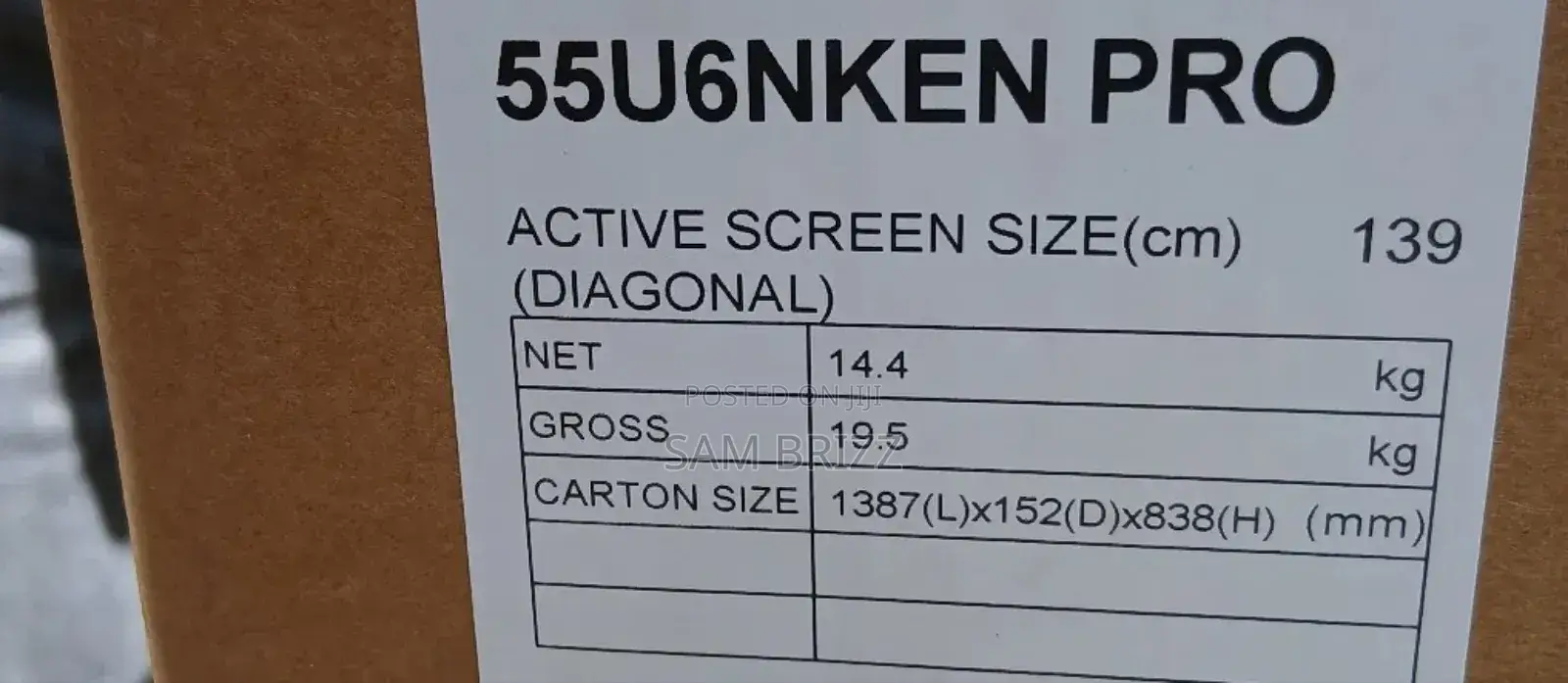 Hisense Tv 55" U6 Pro