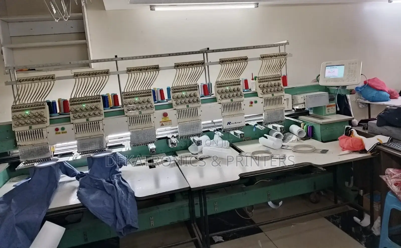 Six Head,12 Needles Embroidery Machine, Slightly Used