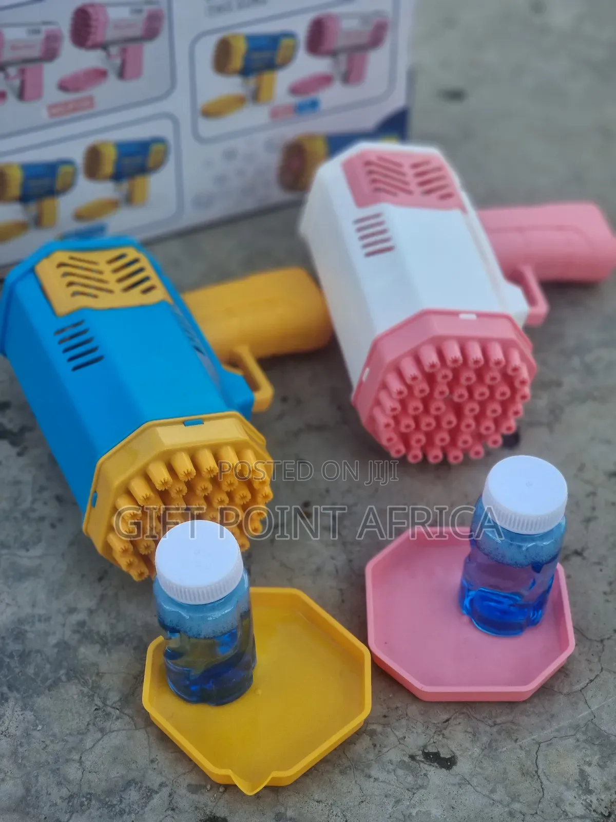 Blue and Pink 2 in 1 Bubbles Guns for Kids