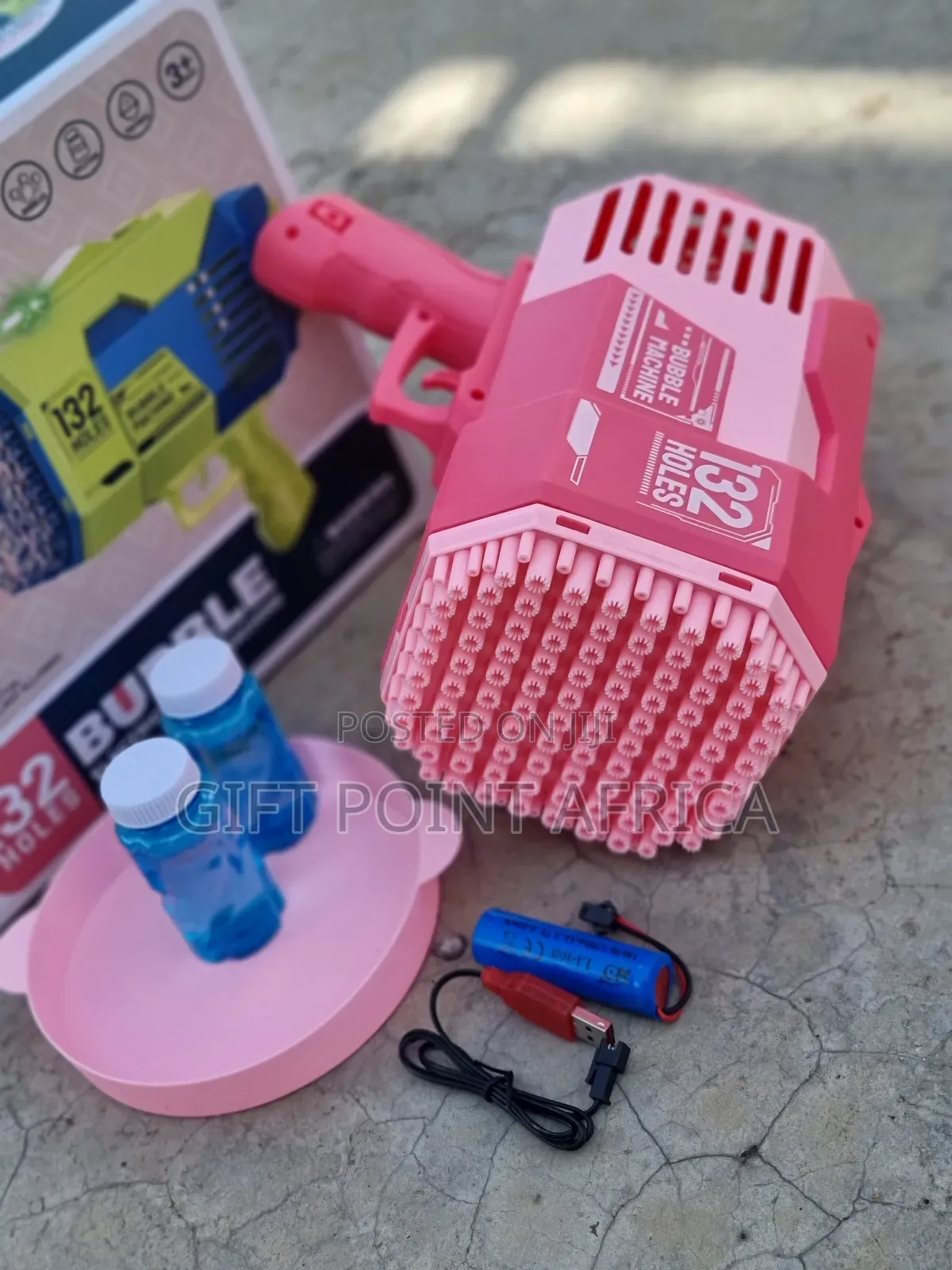 Rechargeable 132 Holes Bazooka Bubbles Guns
