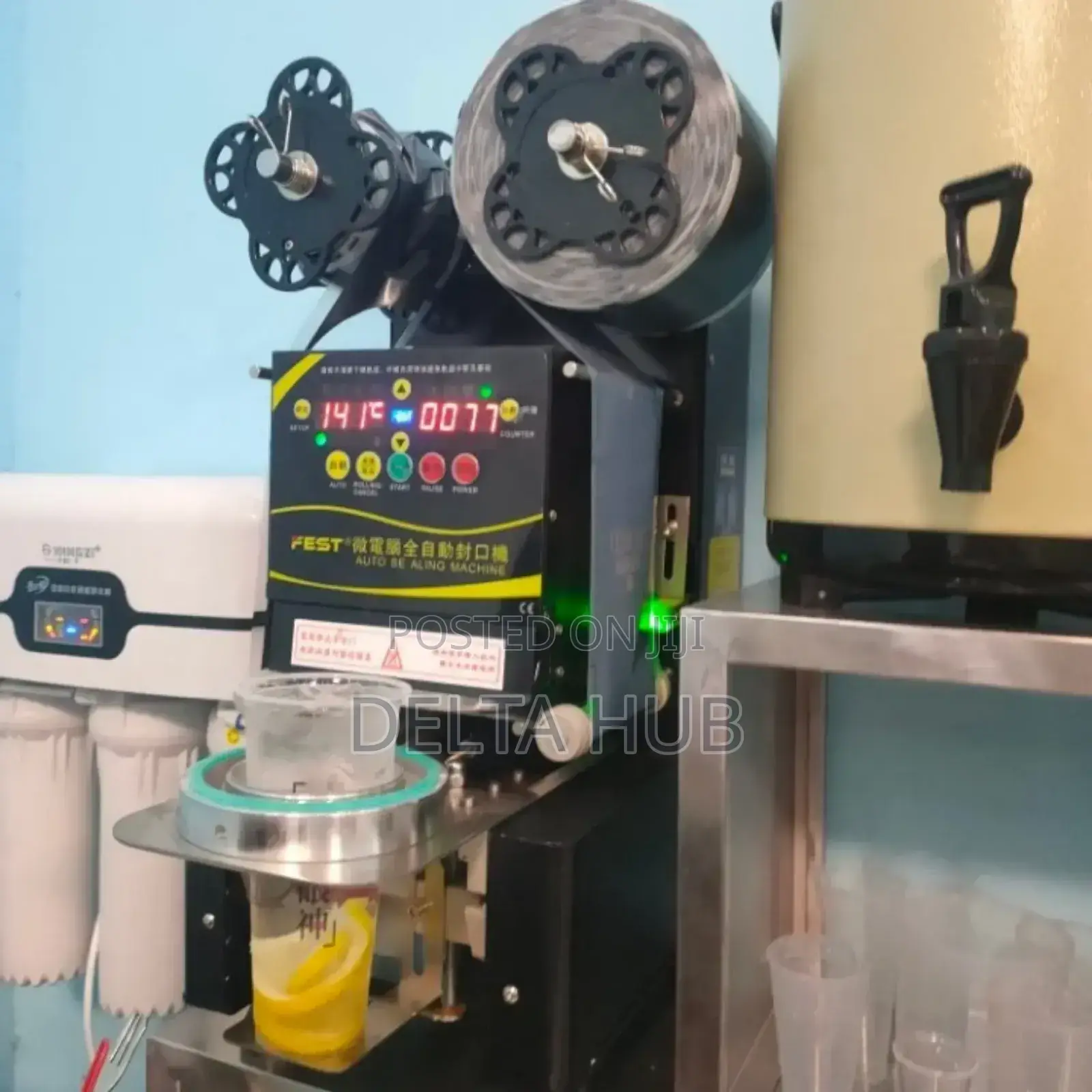 Paper Automatic Boba Juice Cups Small Cup Sealing Machine