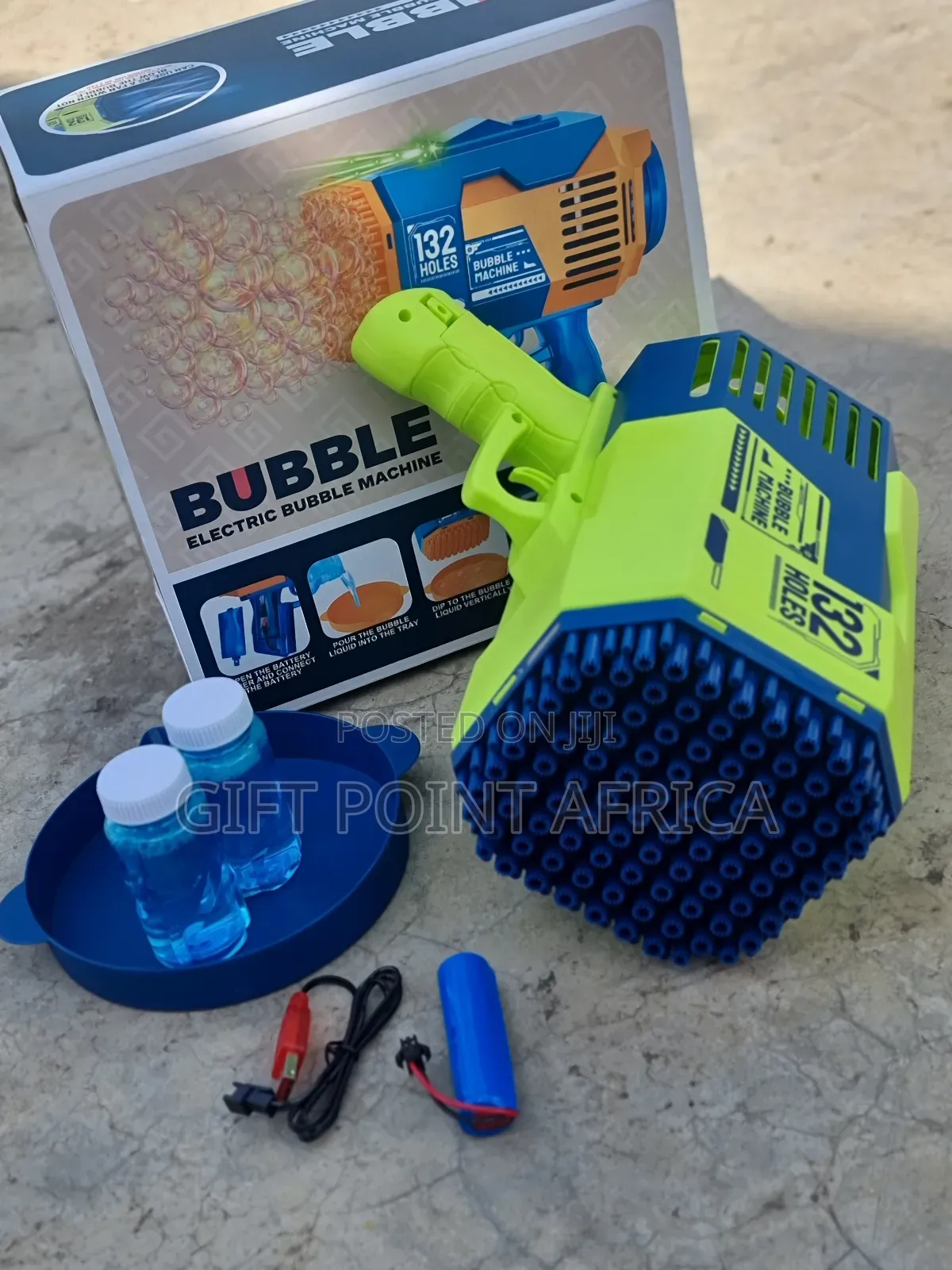 132 Holes Rechargeable Bubbles Machine
