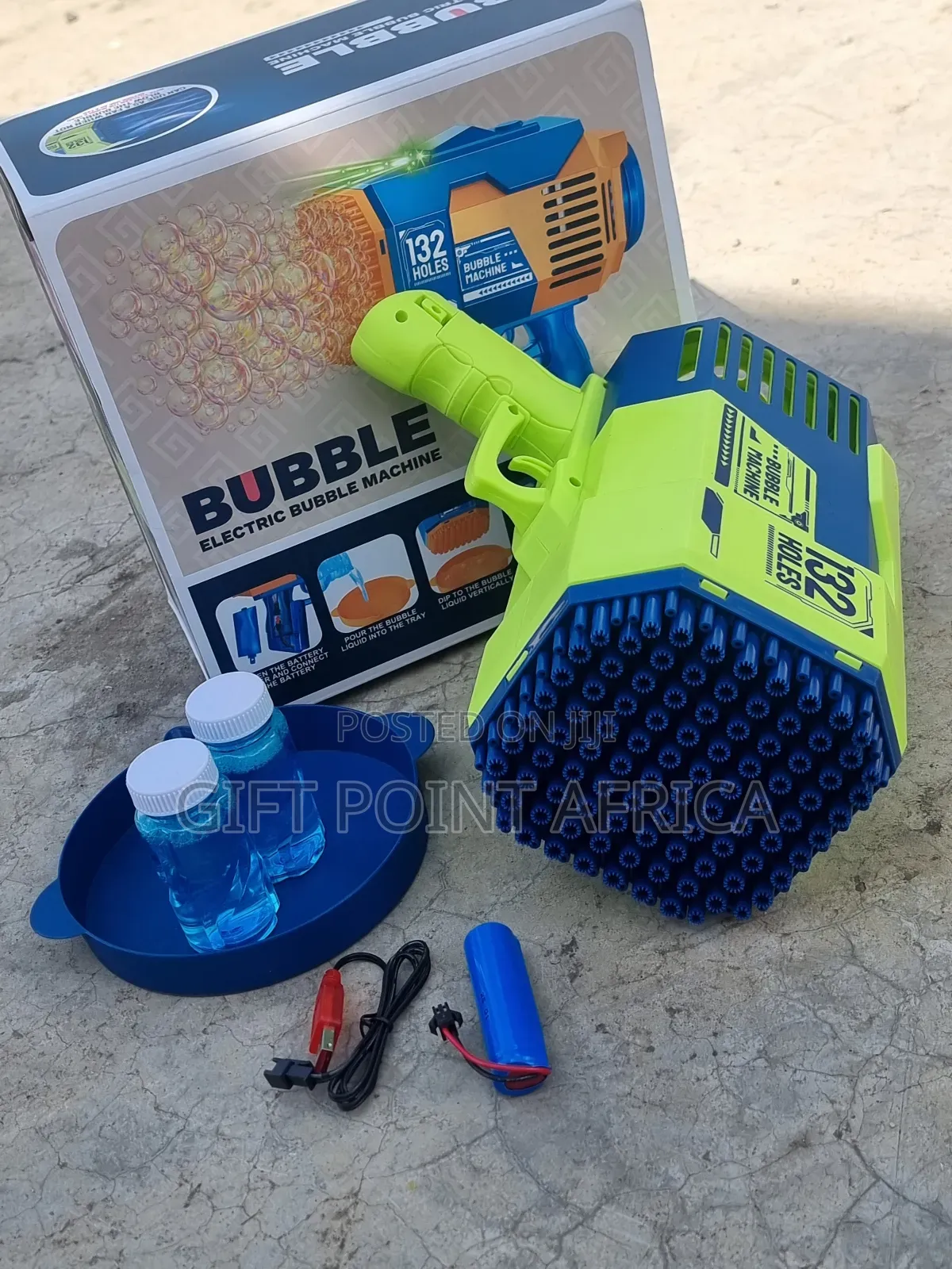 132 Holes Rechargeable Bubbles Machine