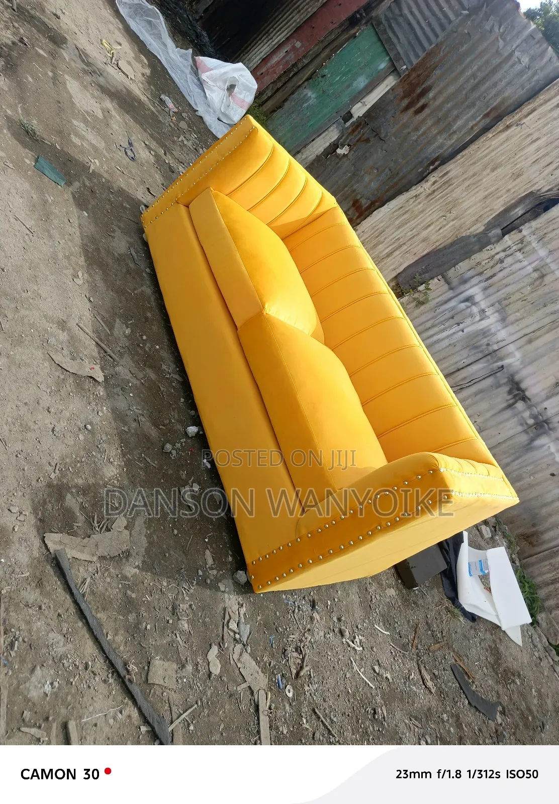Three Seater Mustered Yellow on Sale