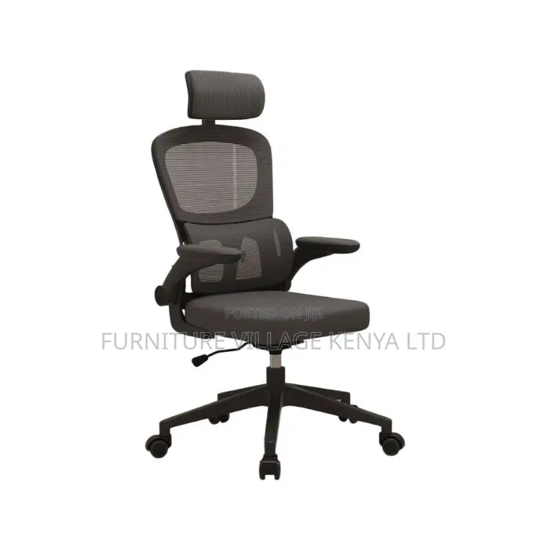 Office Chair:Upholstered Seating With Flip Modern Armrest