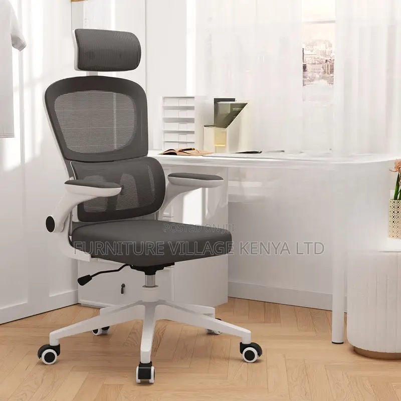 Office Chair:Upholstered Seating With Flip Modern Armrest