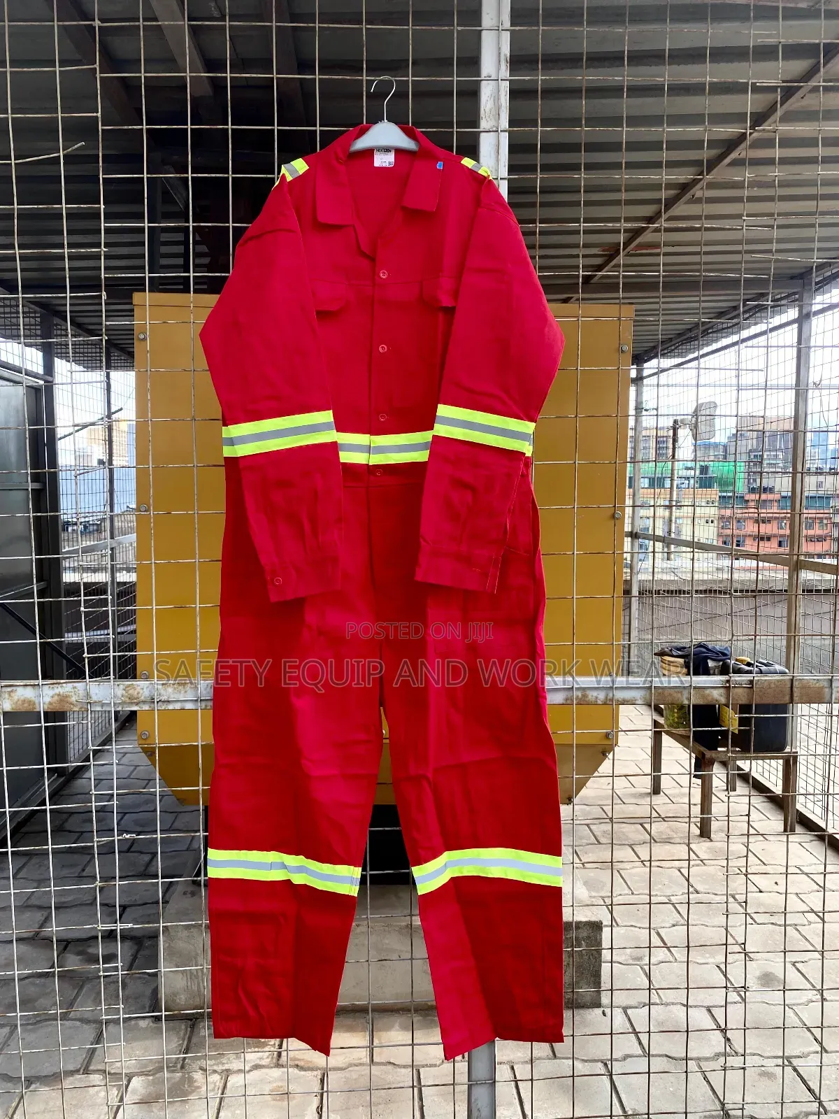 Red Reflective Overalls For General Site Use