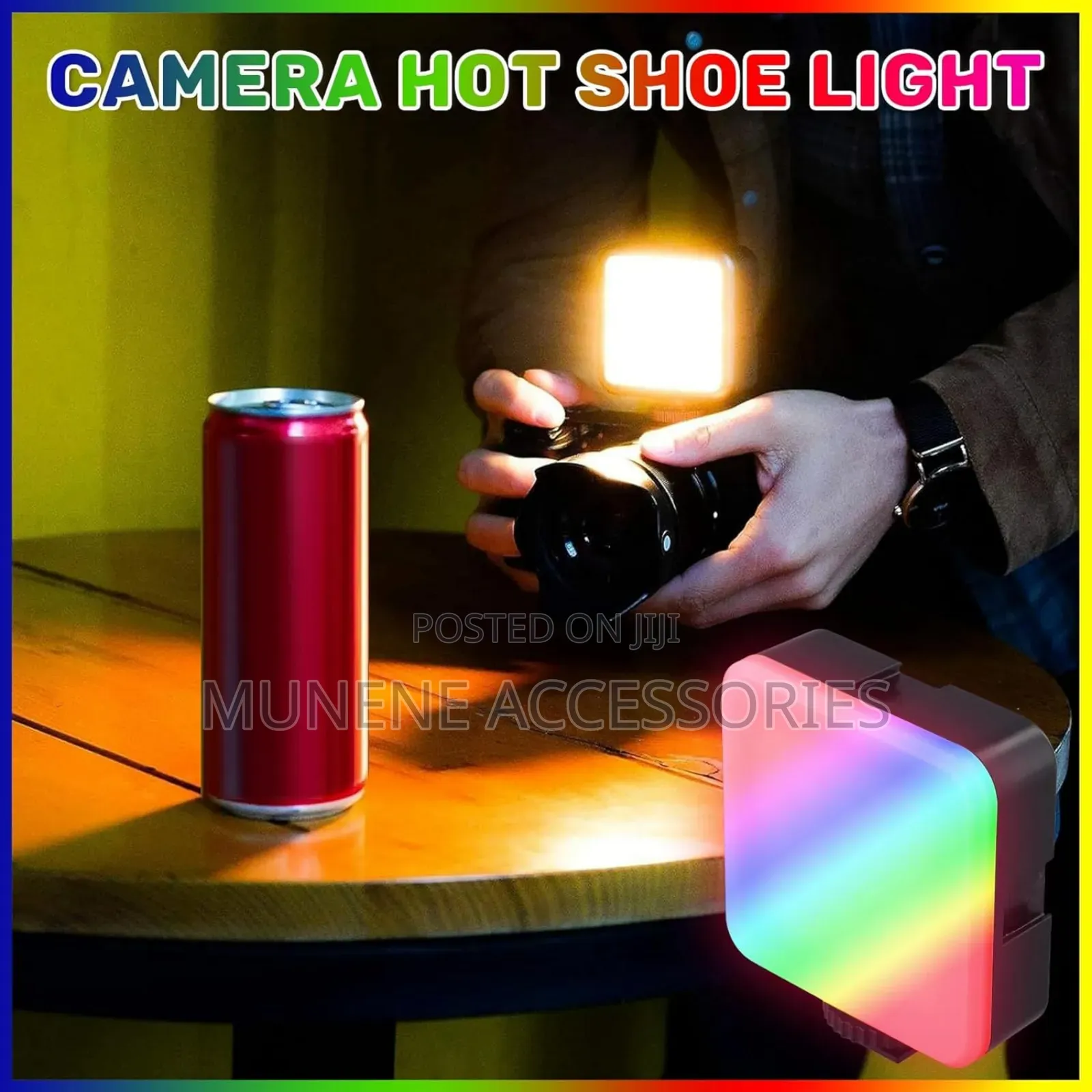Full Color RGB Led Video Mini Fill Pocket Camera Shoe Light