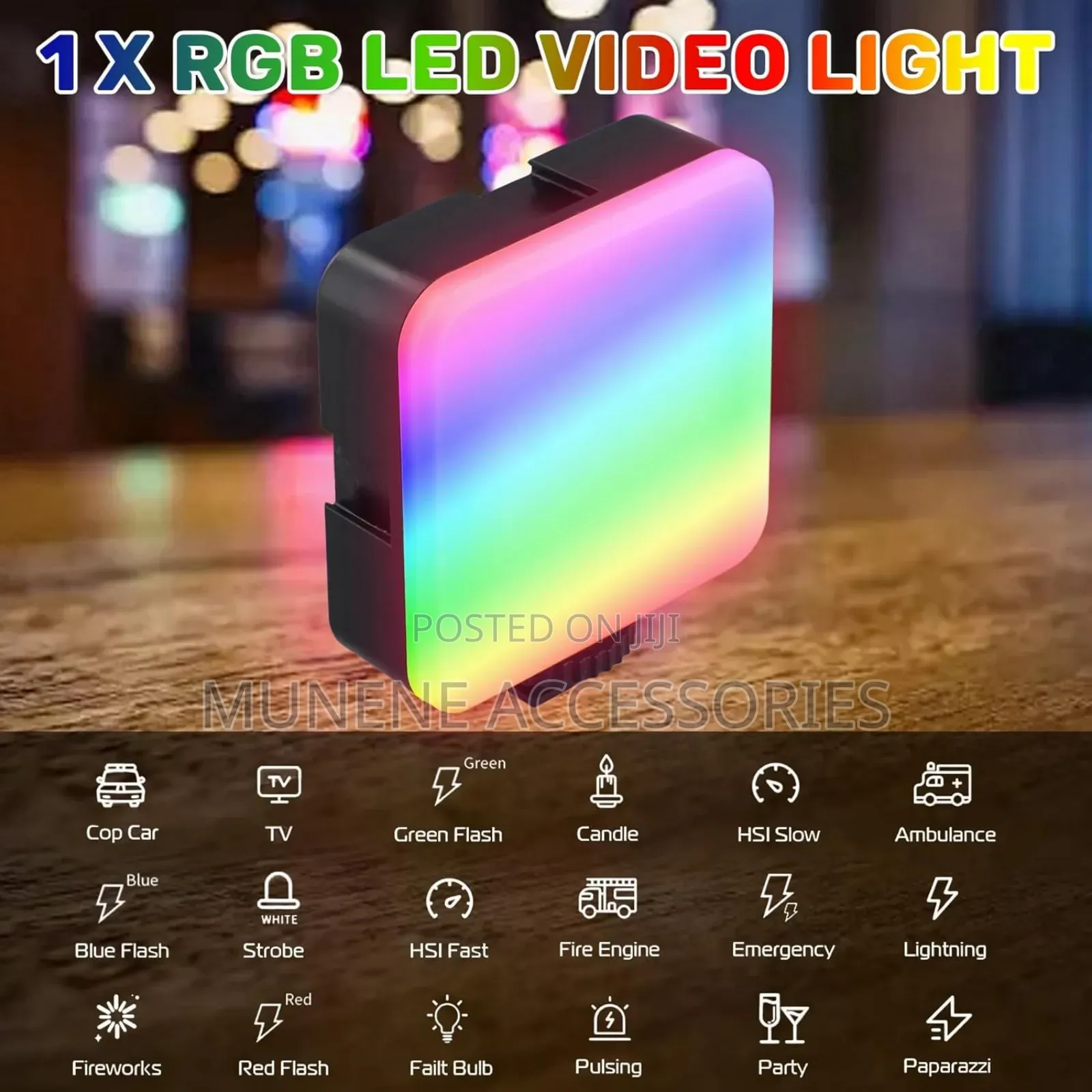 Full Color RGB Led Video Mini Fill Pocket Camera Shoe Light