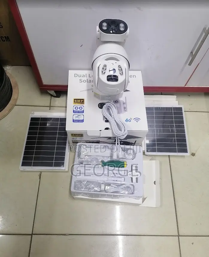 4g 6mp Dual Lens Dual Screen Solar PTZ Camera,