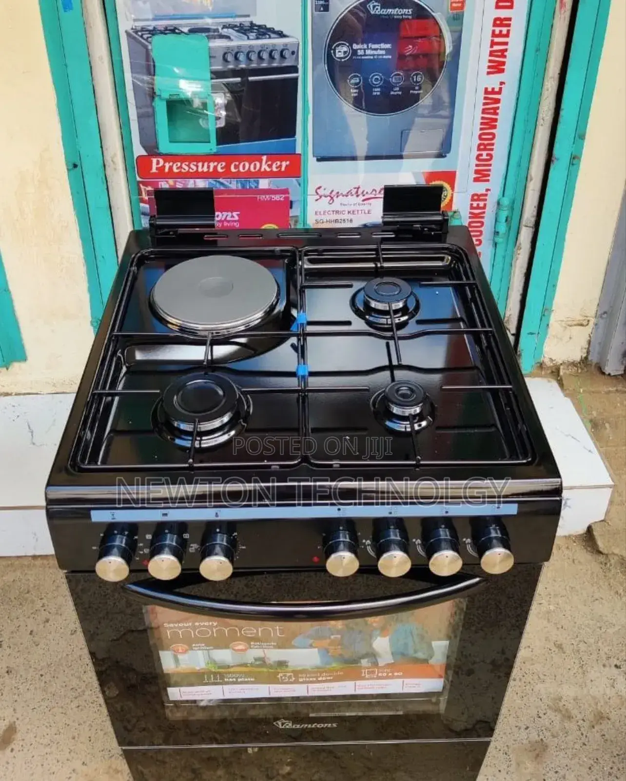 *Ramtons Cooker 3g+1e 60x60cm Black-Rc/607