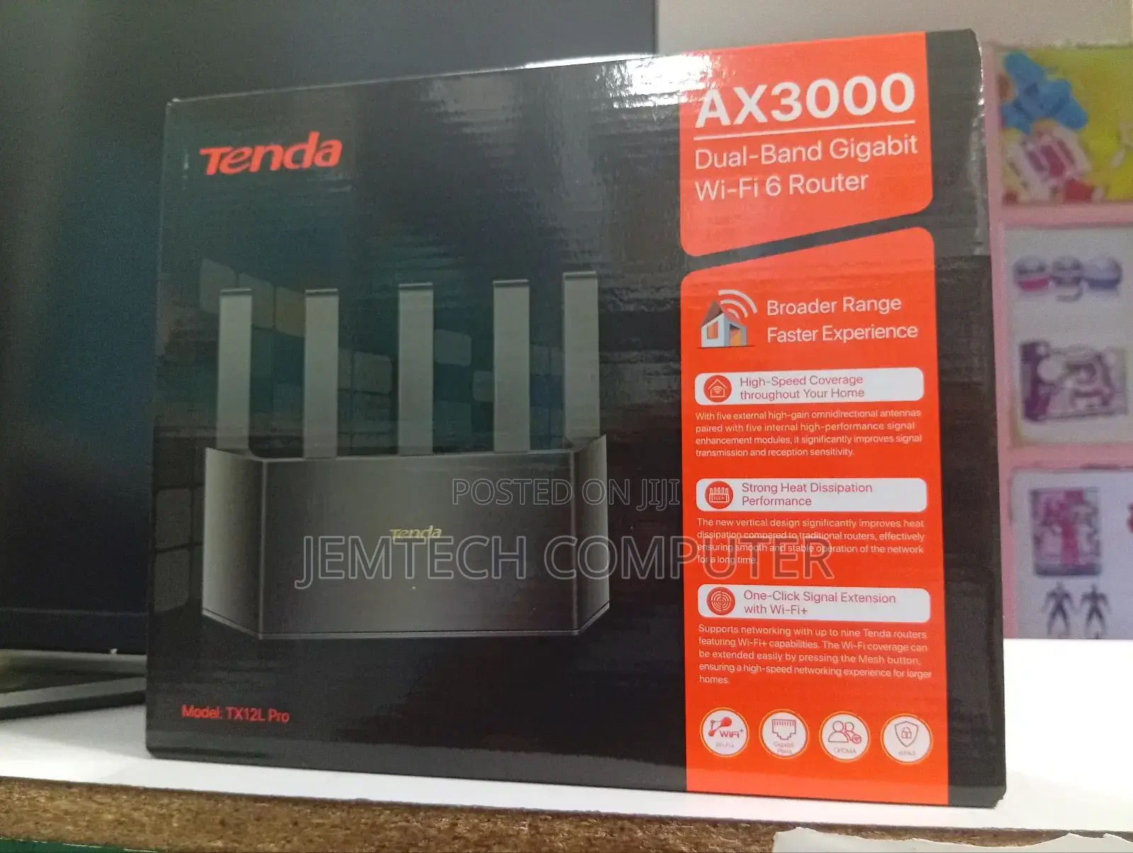 Tenda Tx12l Pro Wifi 6 Router Ax3000 High Speed Coverage