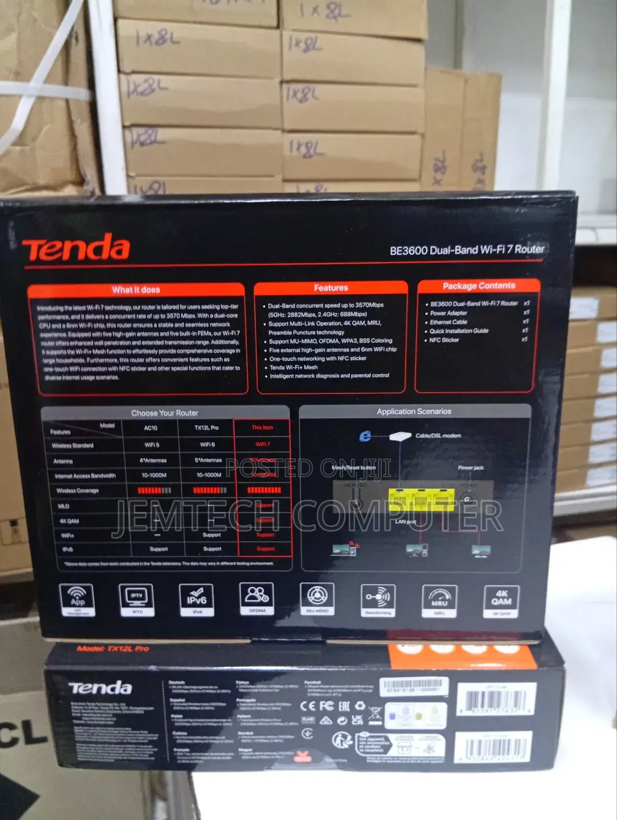 Tenda Wifi 7 Be3600 Dual Band Router