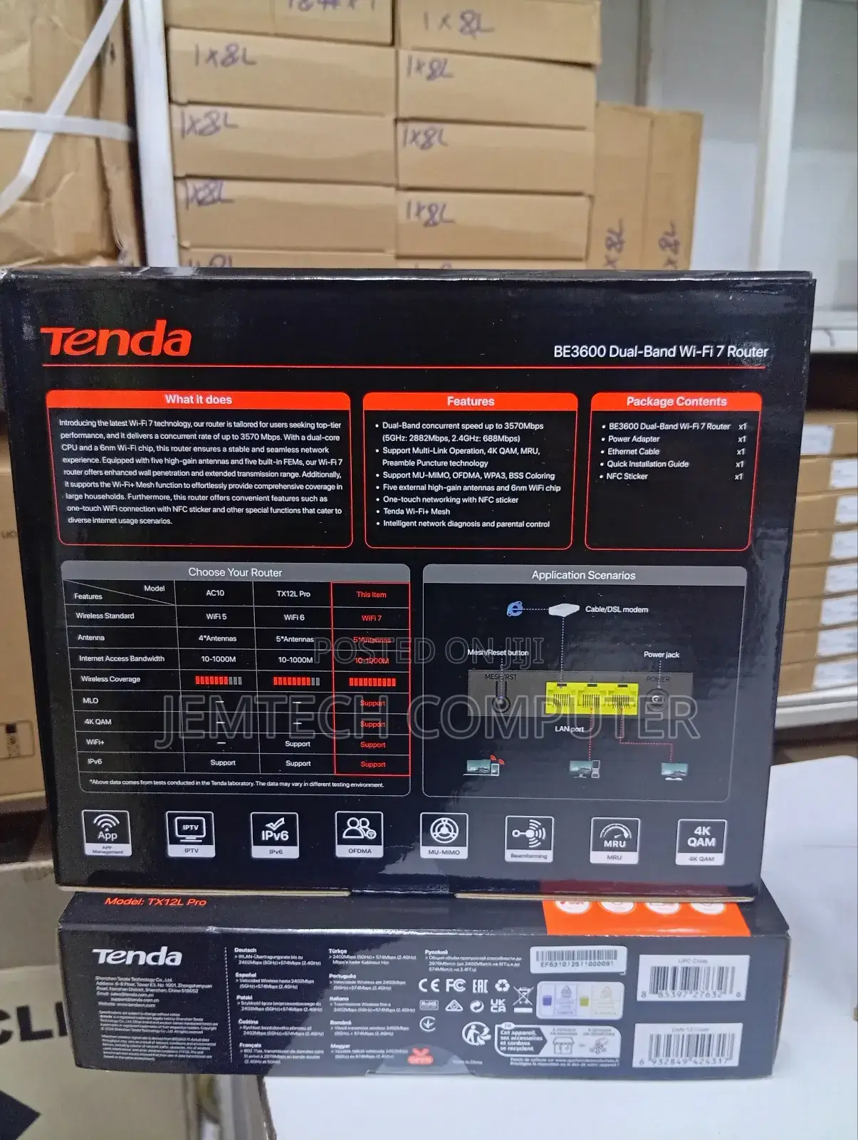 Tenda Wifi 7 Be3600 Dual Band Router