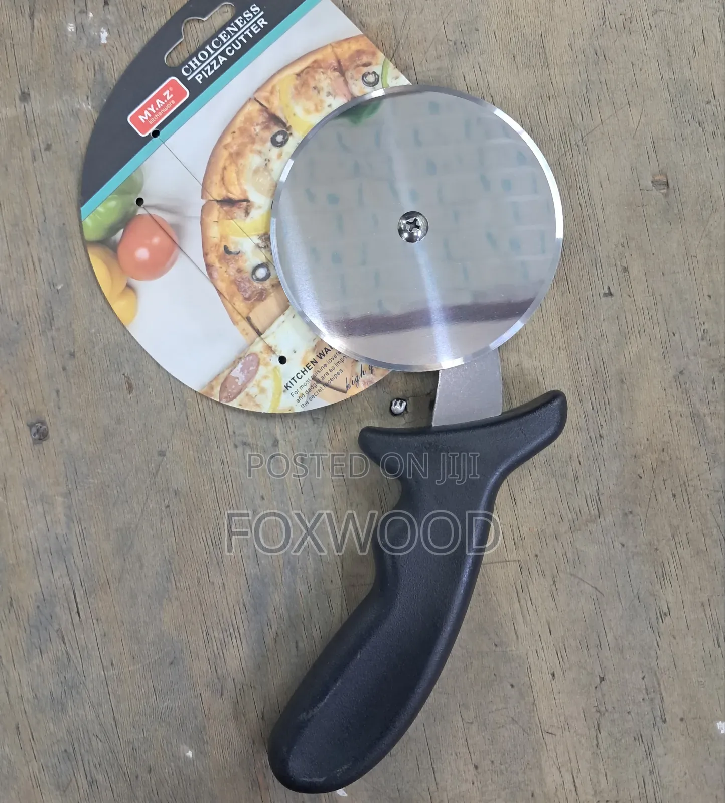 Pizza Cutter Stainless Steel/Wooden Handle