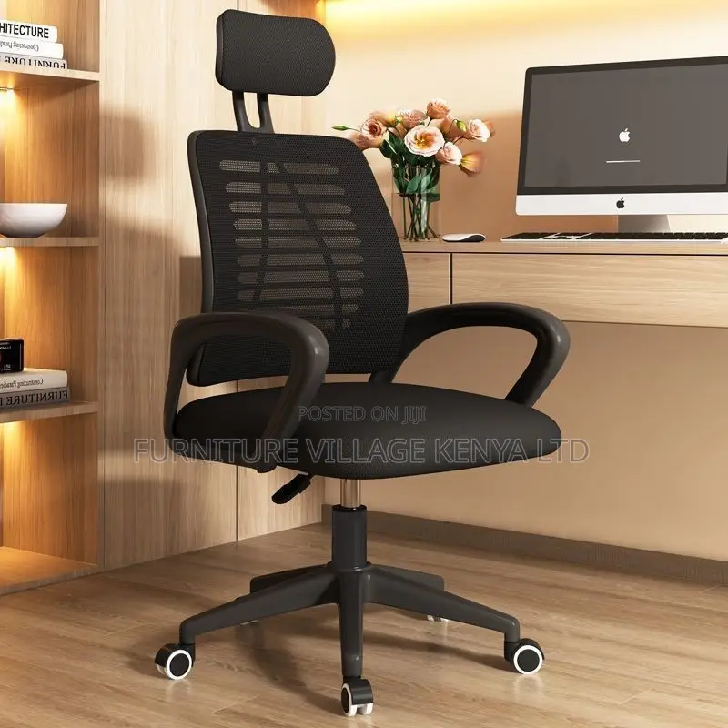 Office Chair: High-Back Comfort-Engineered Headrest Chair