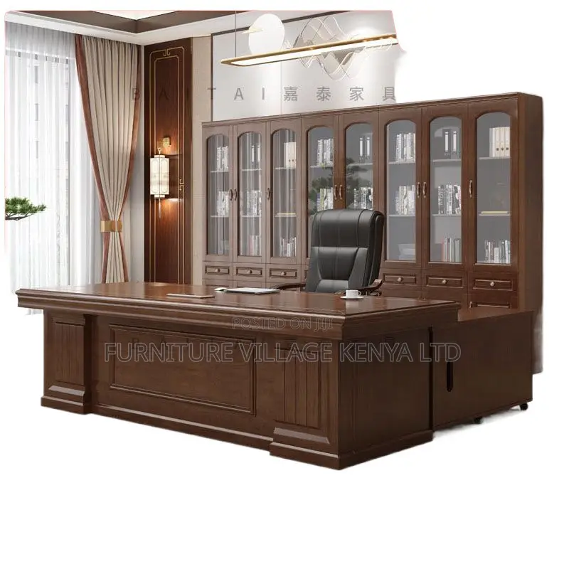 Office Desk: Ergonomic Spacious Executive Table 160cm Wide