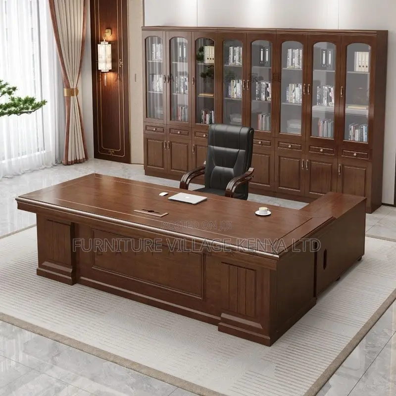 Office Desk: Ergonomic Spacious Executive Table 160cm Wide