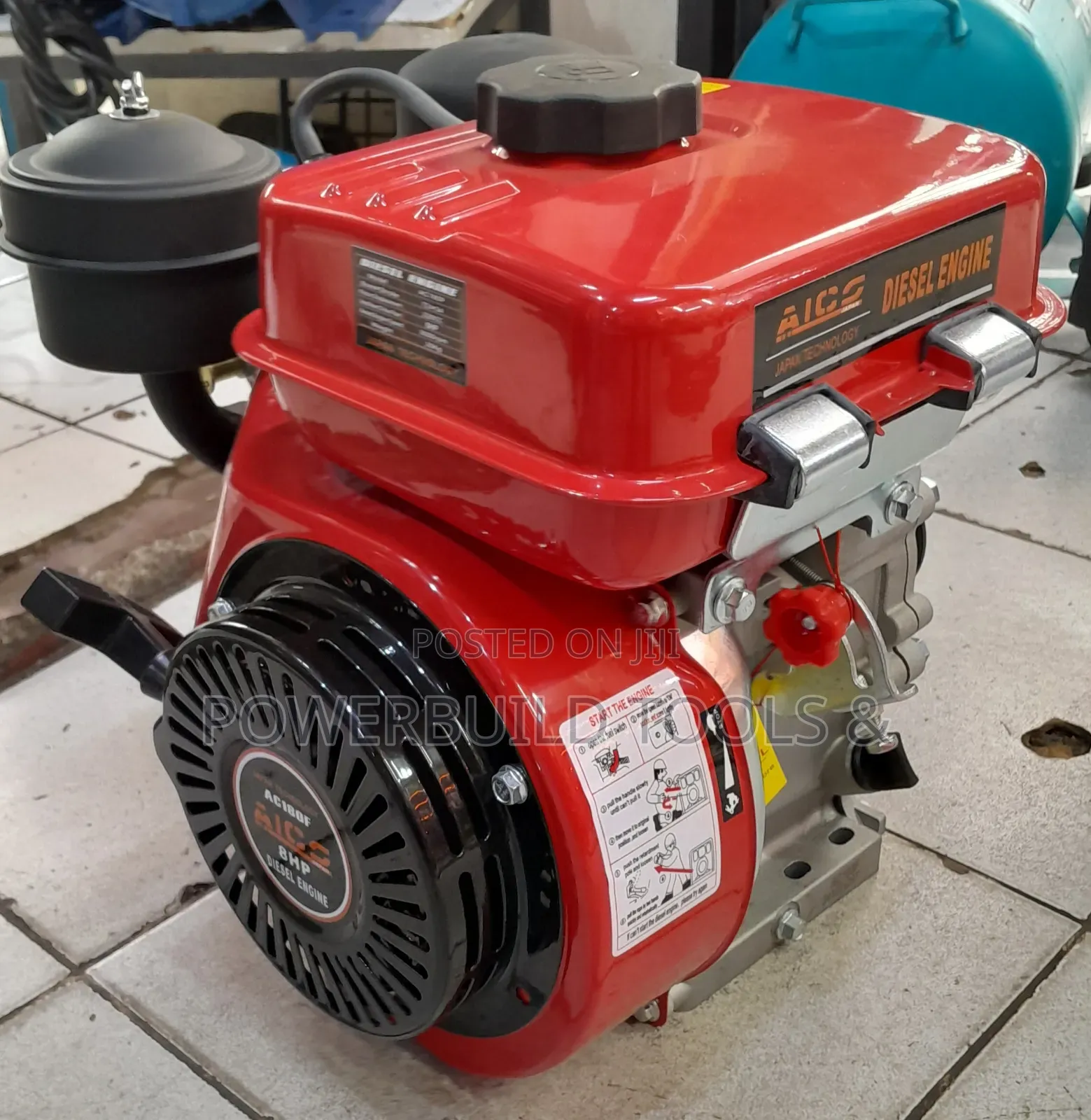 8hp Aico Diesel Powered Engine With Pulley