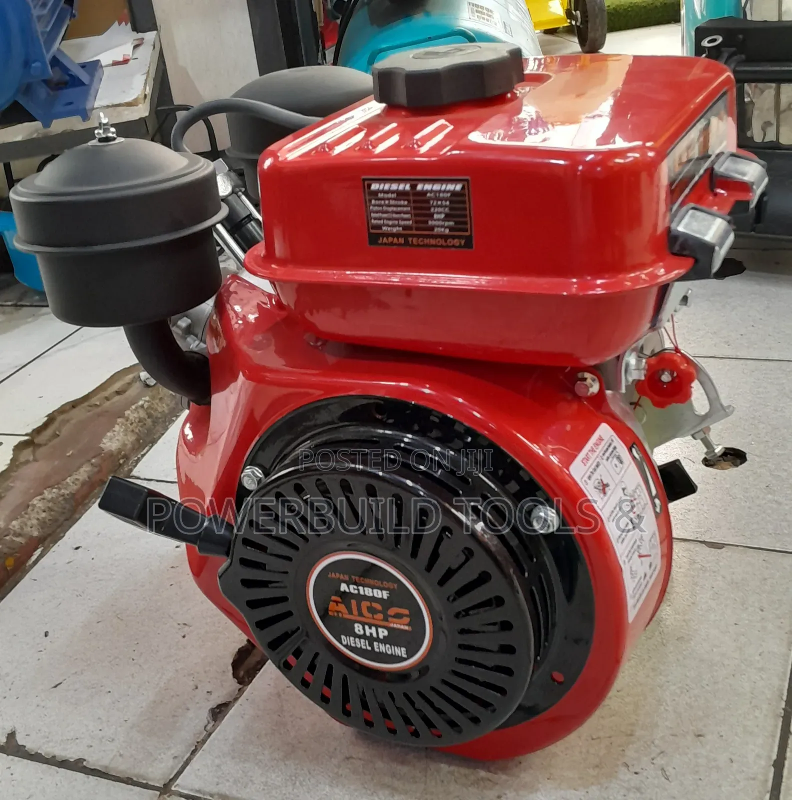 8hp Aico Diesel Powered Engine With Pulley
