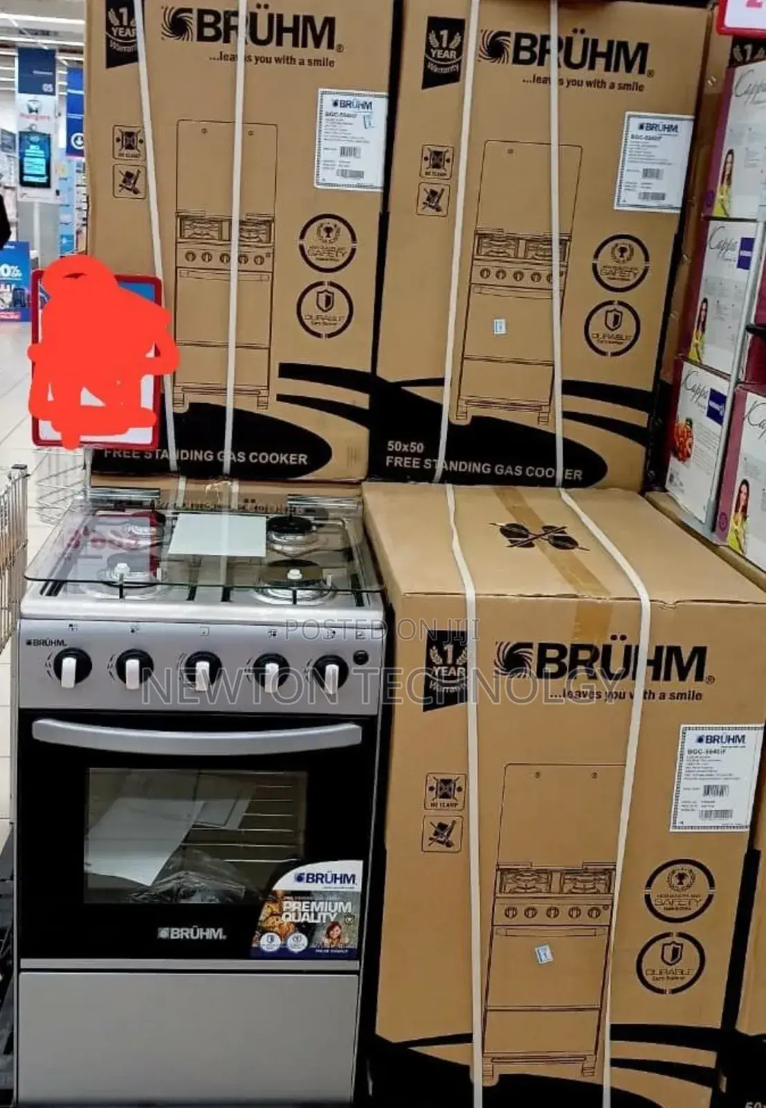 Stylish 50x55 Gas Cooker - Bruhm