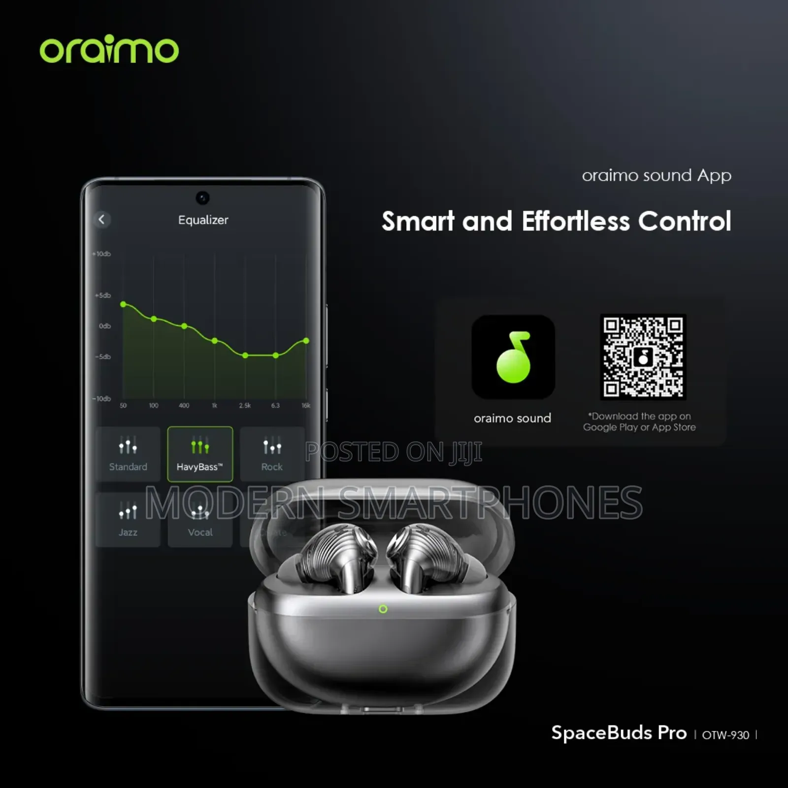 Oraimo Spacebuds Pro Hybrid Anc True Bluetooth Earbuds
