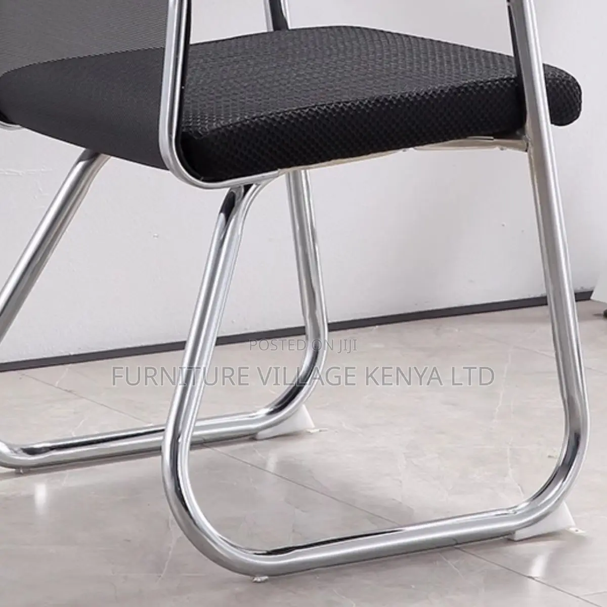 Office Chair: Ergonomic Design Mid-Mesh Guest Fixed Chair