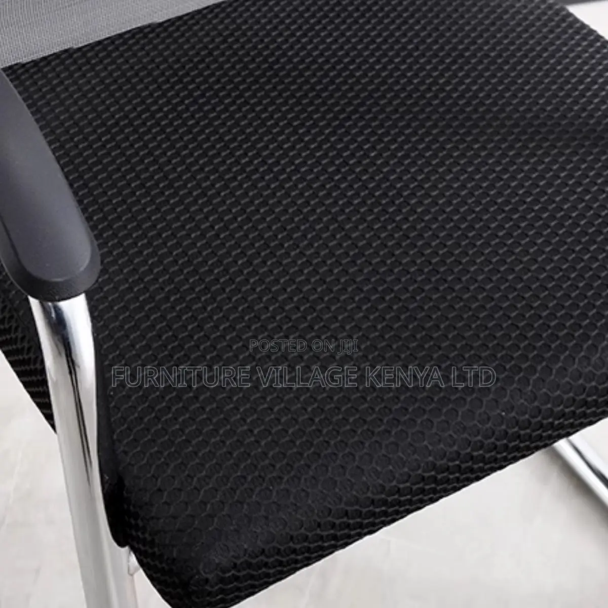 Office Chair: Ergonomic Design Mid-Mesh Guest Fixed Chair