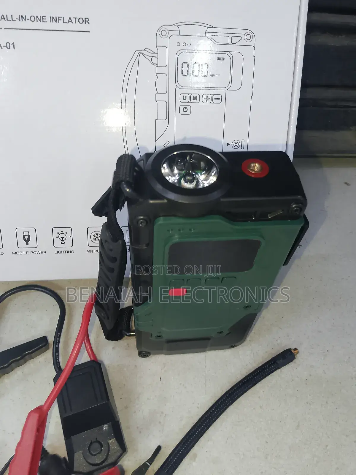 Professional Car Jump Starter With Inbuilt Inflator.