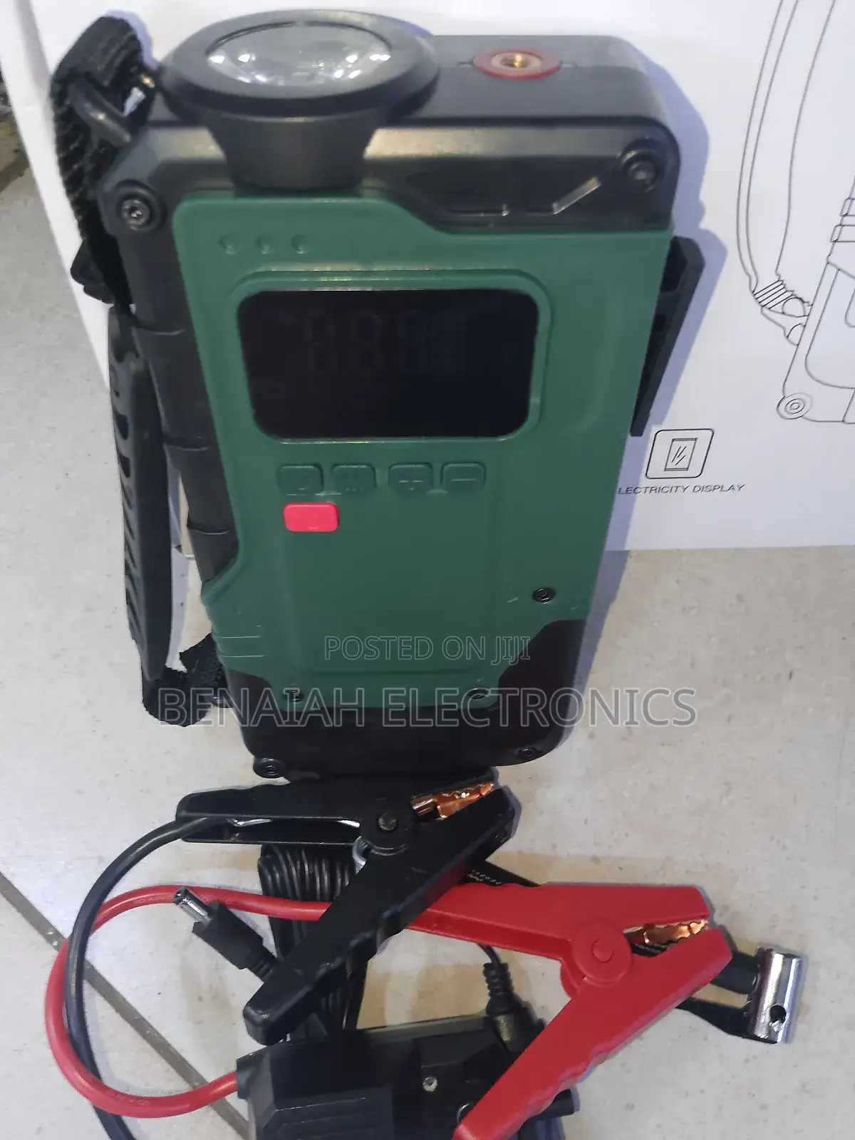Great Car Jump Starter With Inflator Torch , Phone Charger