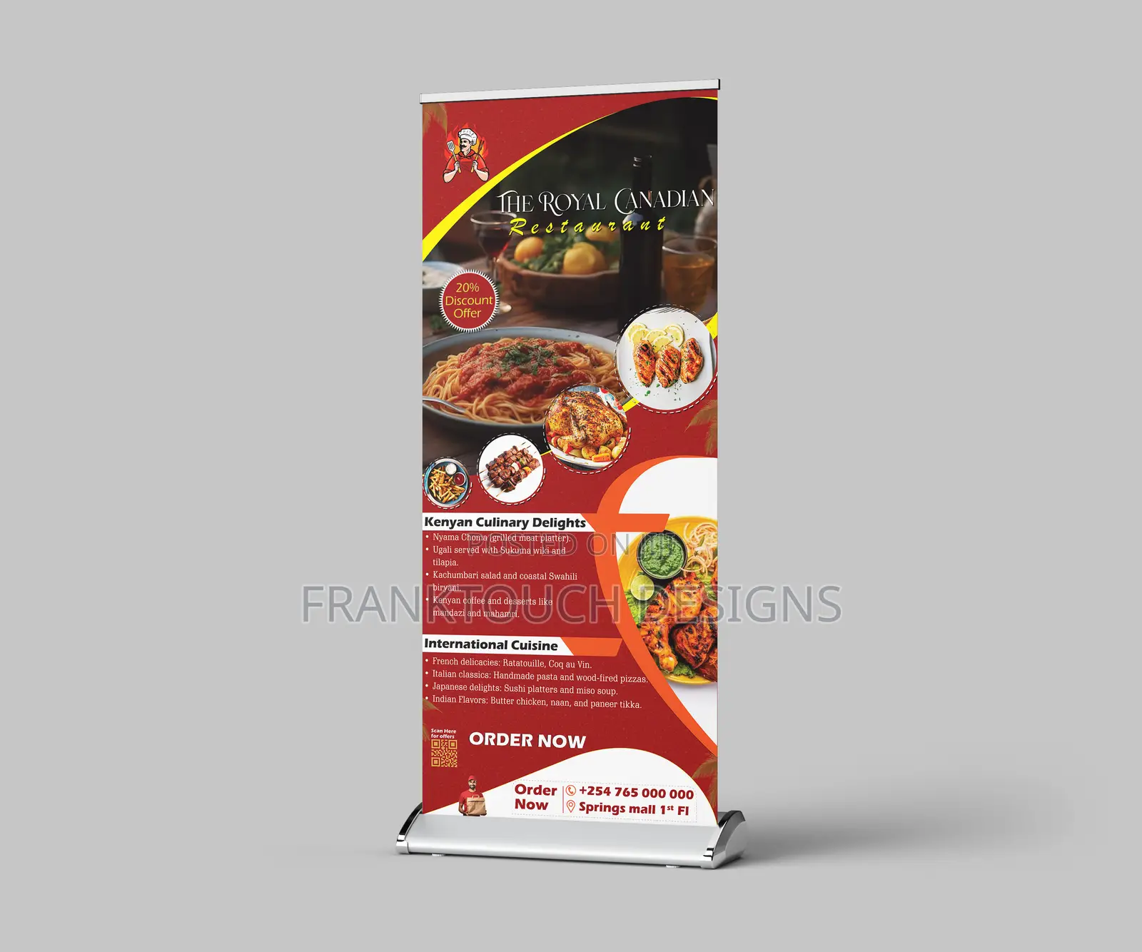 Narrow Roll Up Banner With Stand