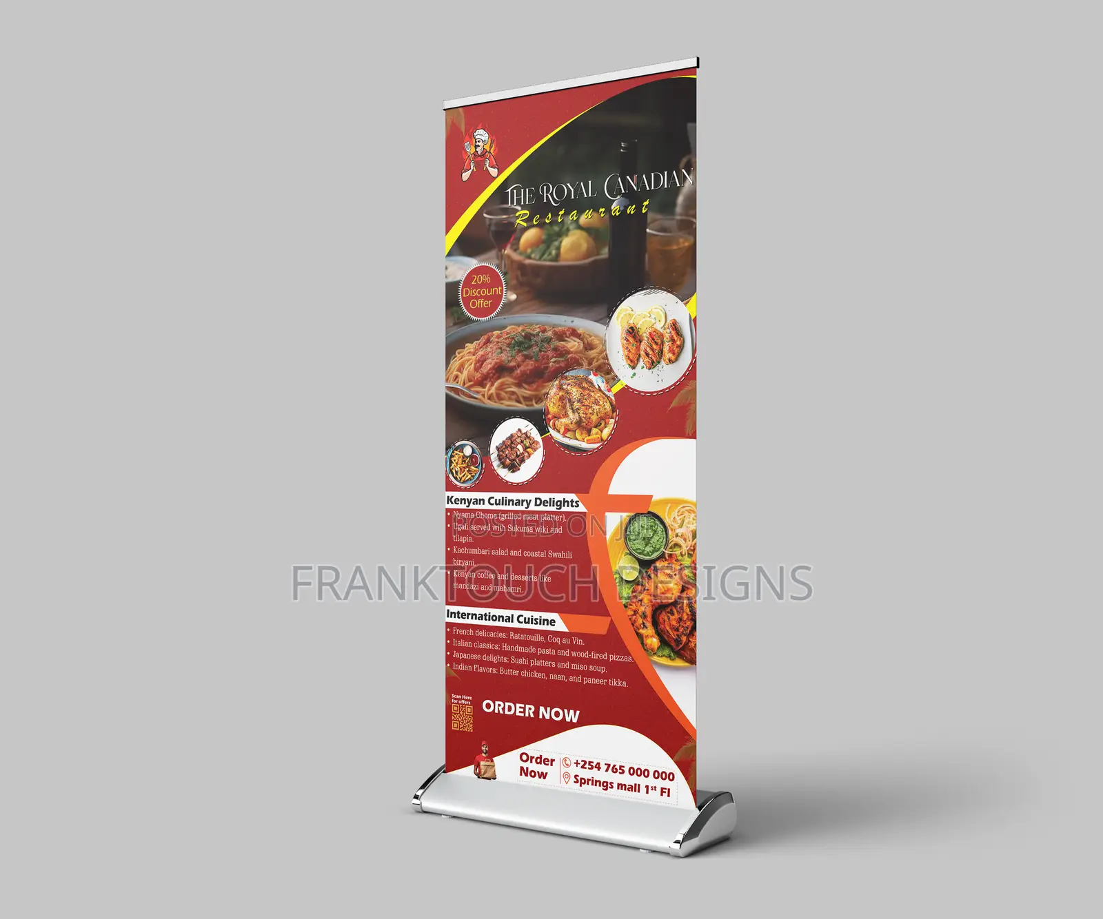 Narrow Roll Up Banner With Stand