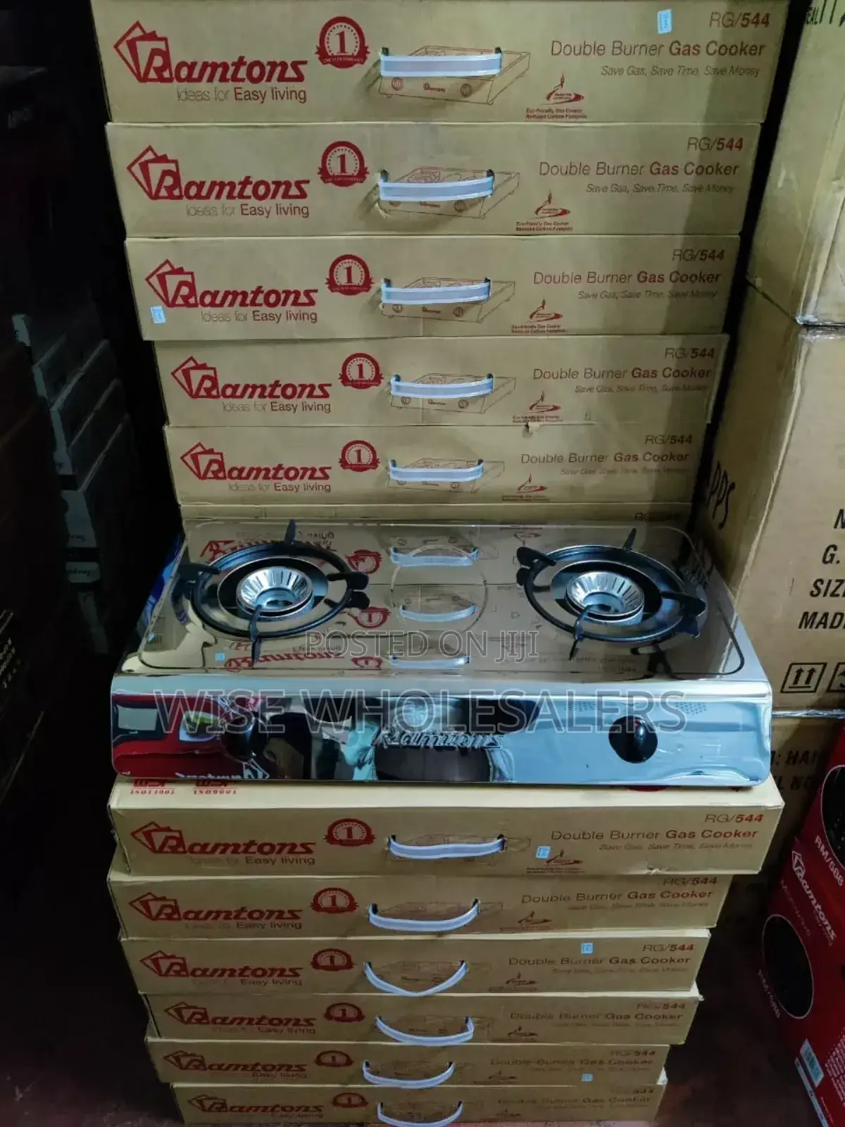 *Ramtons 2burner Stainless Steel Gas Cooker Rg 544
