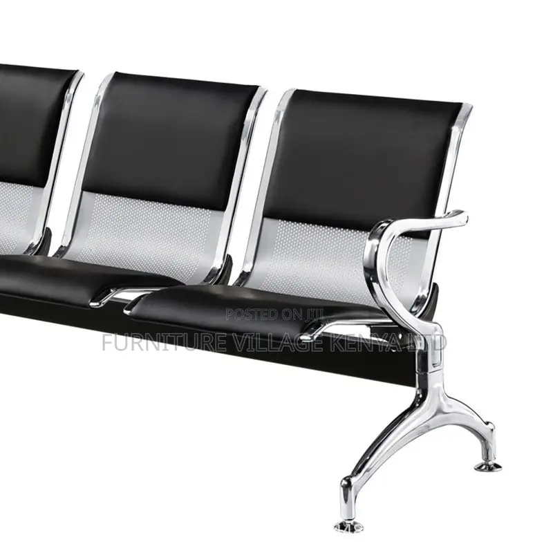 Office Bench: Modern Office Three-Seater Waiting Guest Chair