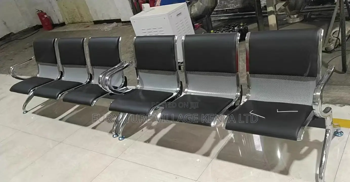 Office Bench: Modern Office Three-Seater Waiting Guest Chair