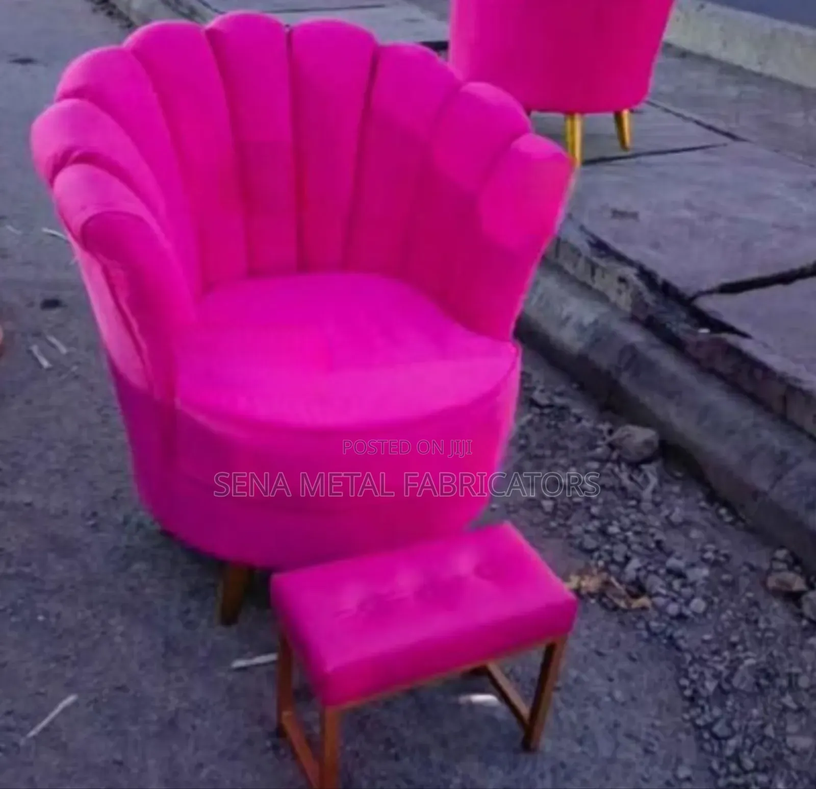 Pedicure Seat With a Stool, Hot Pink Colour