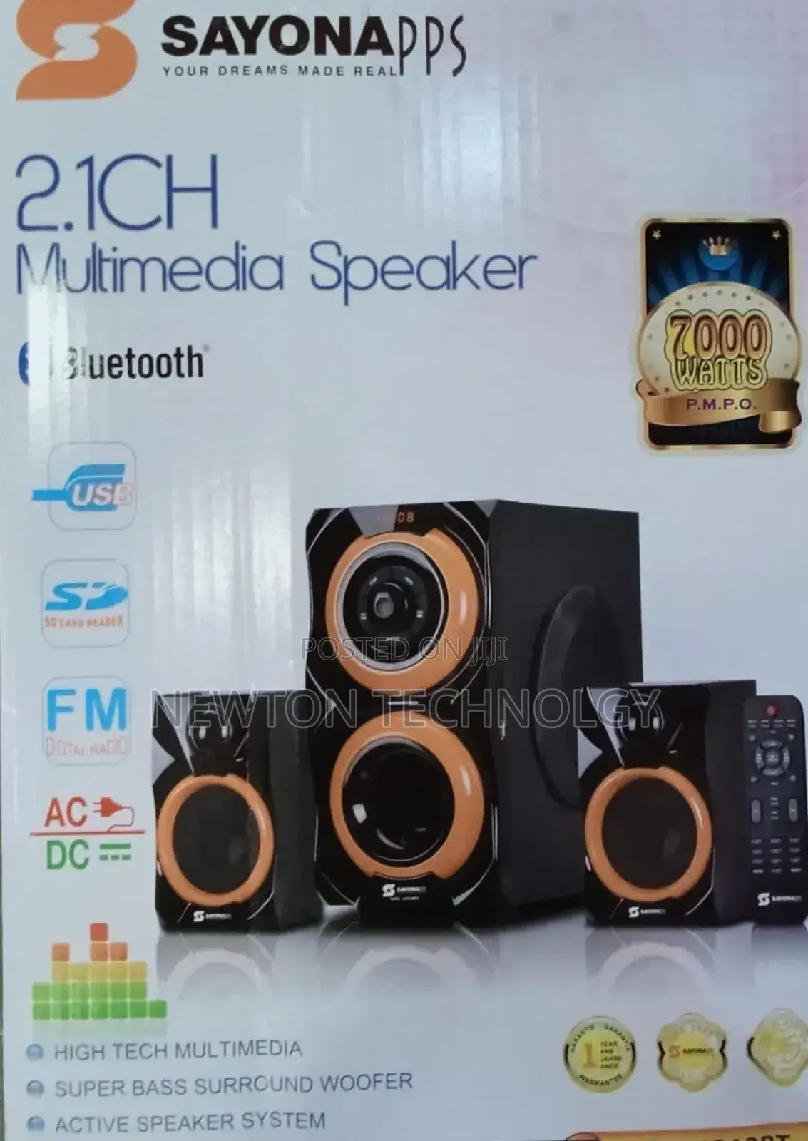 Sayona SHT-1212bt * 2.1 Ch Bluetooth Home Theater Wooofer