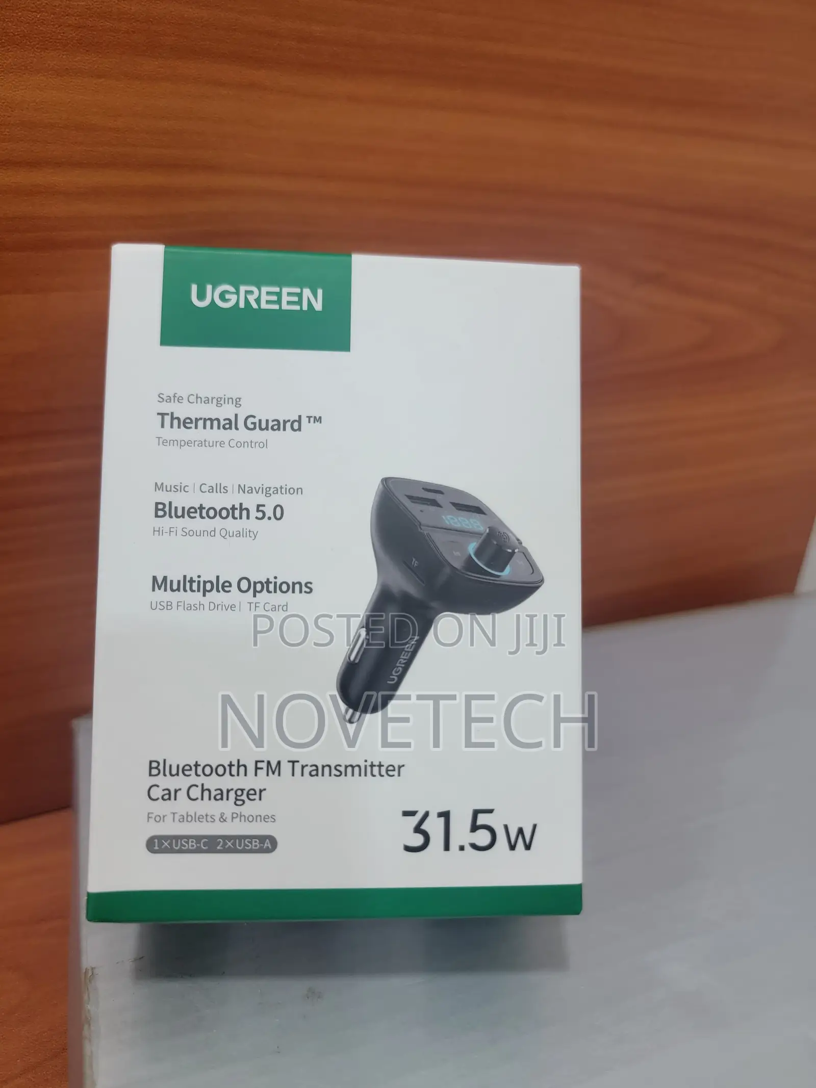 Ugreen 20w Car Charger Fast Dual Usb Type C Bluetooth Audio