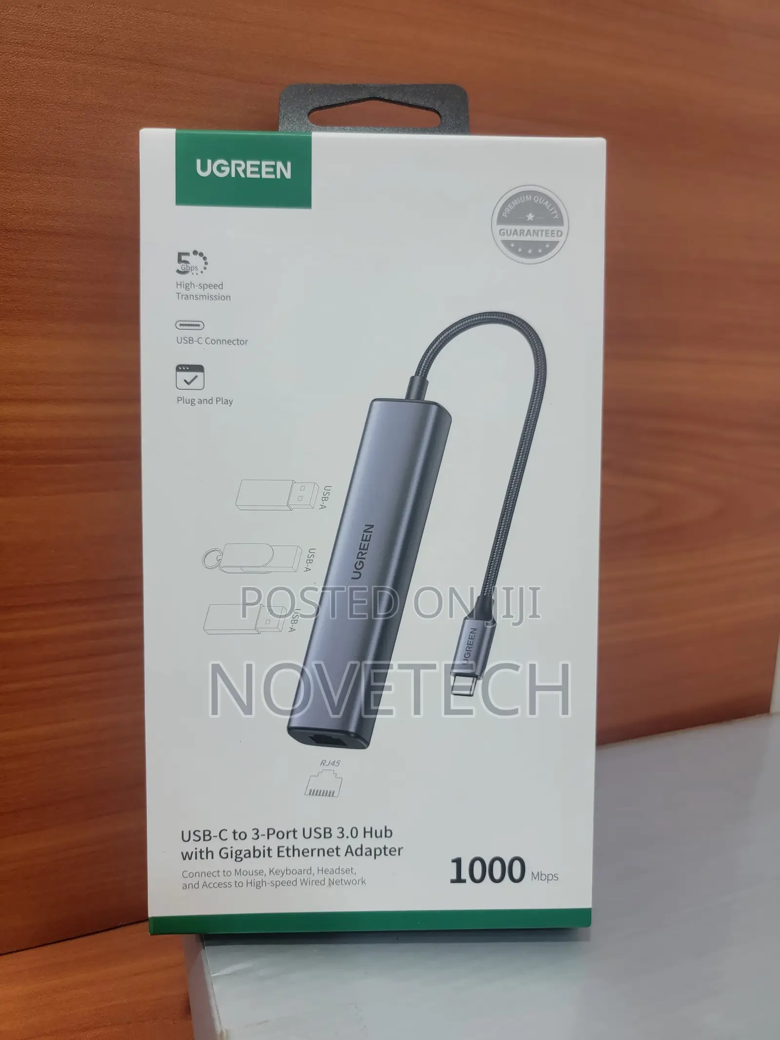 Ugreen Usb C Type C to 3 Port Usb Gigabit Ethernet Adapter