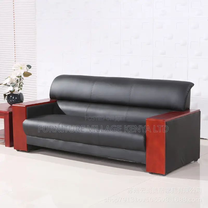Office Sofa: Modular 5-Seat Pu Leather Executive Lobby Sofa