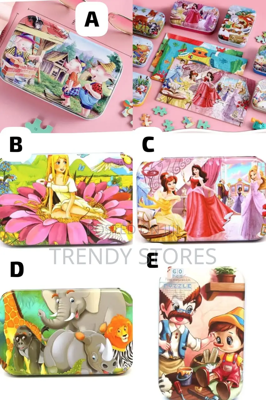 60 Pc Cartoon Theme Wooden Puzzle