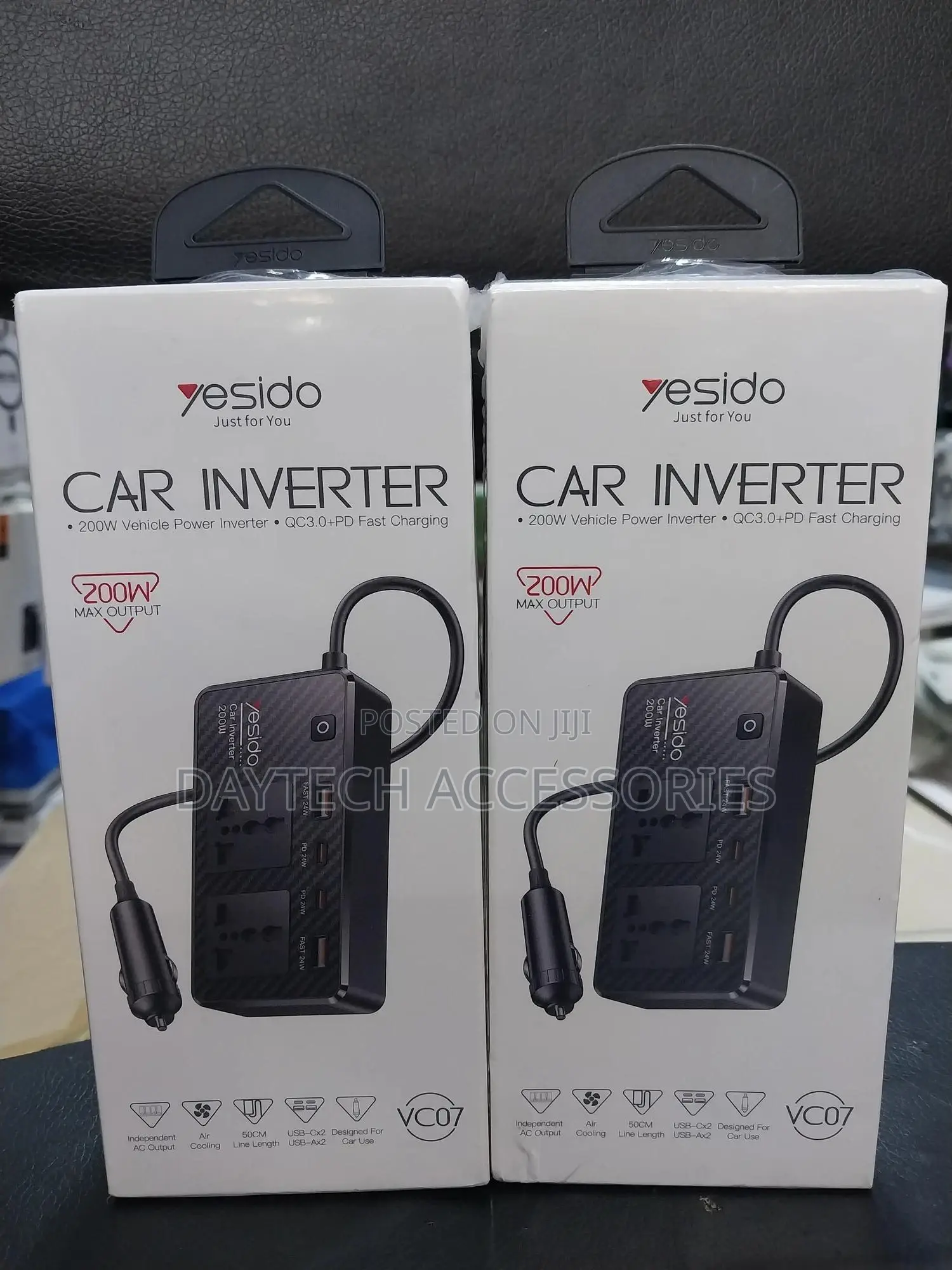Yesido 200w High Power Car Inverter Fast Charging Adapter