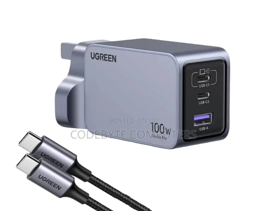 Ugreen Nexode Pro 100w Gan Fast Charger+1.5m 100w Cable